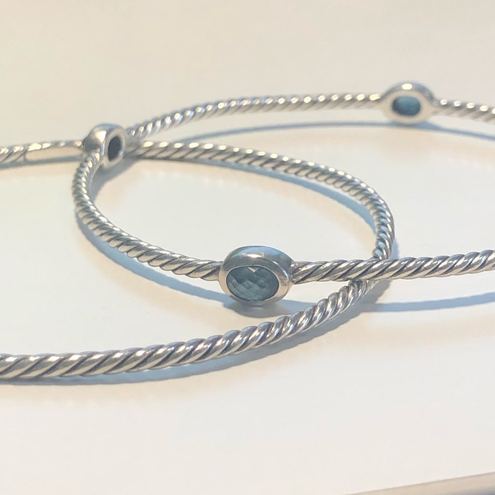 David Yurman Topaz bangle bracelets (2)